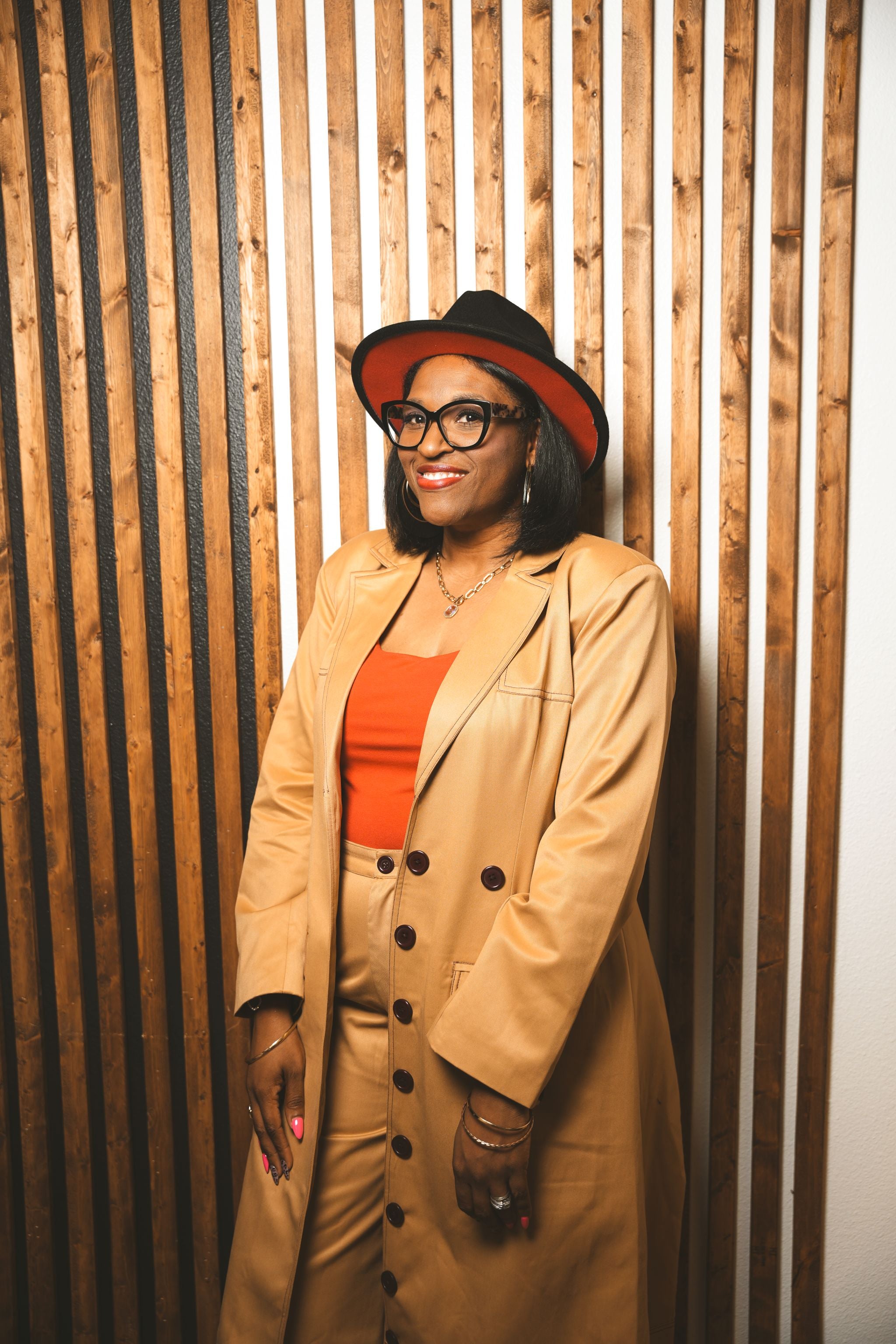 Extended Structured Coat with Tailored Flared Pant