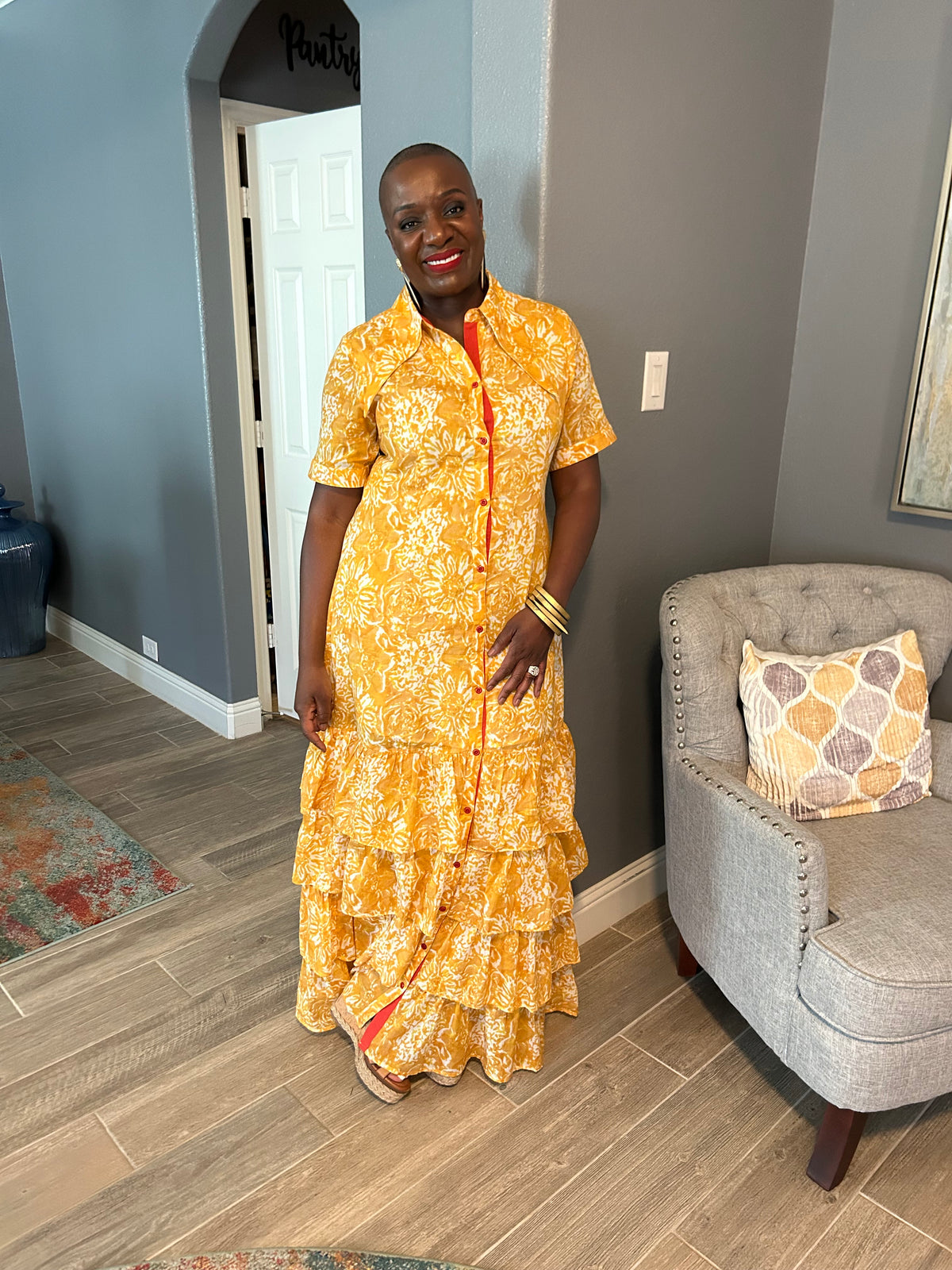 Layered Tiered Shirt Dress