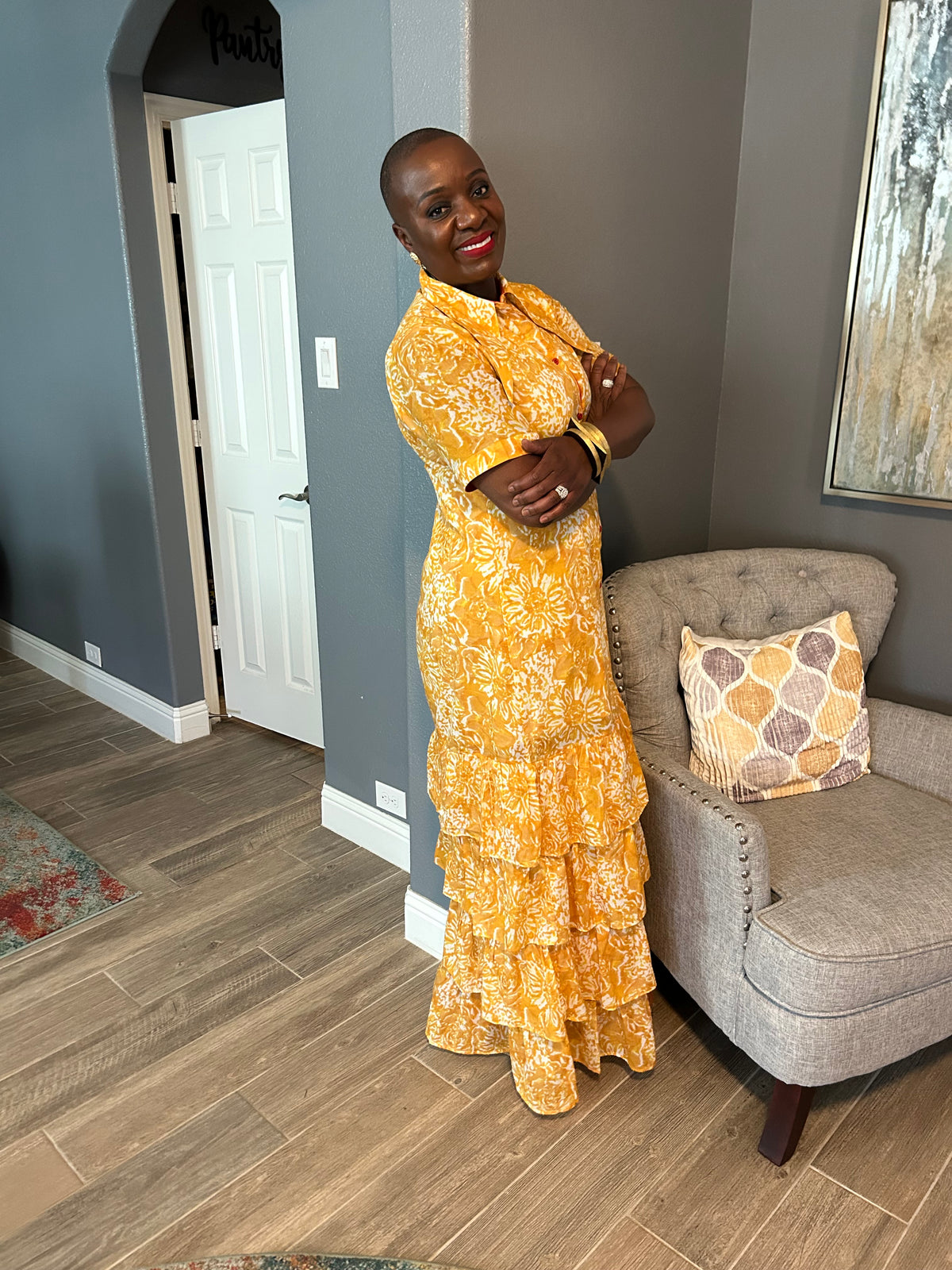 Layered Tiered Shirt Dress